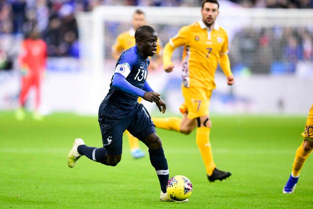 Ngolo Kante (Fra) FOOTBALL : France vs Moldavie - Qualifications Euro 2020 - Paris - 14 11 2019 JBAutissier Panoramic 