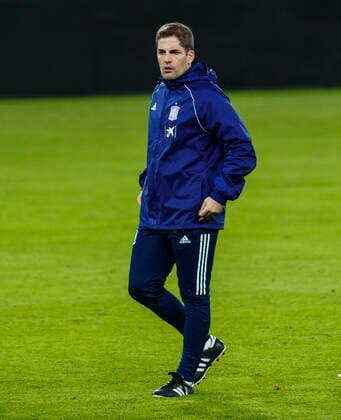 Entrenamiento de la seleccion espanola en el Carranza. En la imagen, Robert Moreno. SpainÂ s national team, Nationalteam training session at Carranza stadium. In this picture, Robert Moreno. 