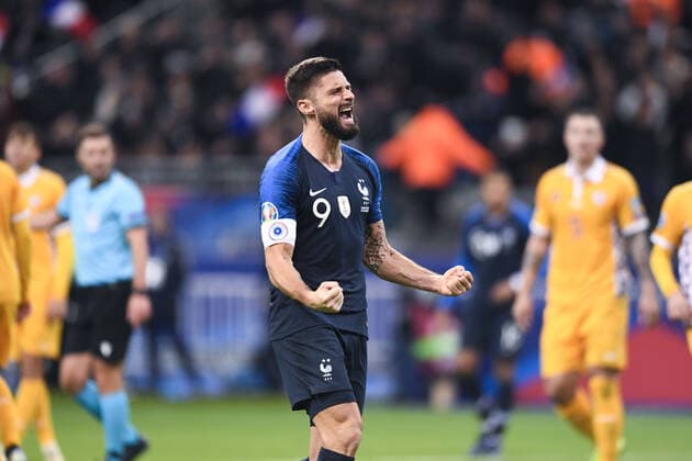 Fußball, EM-Qualifikation, Frankreich - Moldawien 09 OLIVIER GIROUD (fra) - JOIE FOOTBALL : France vs Moldavie - Qualifications Euro 2020 - 14 11 2019 AnthonyBIBARD FEP Panoramic 
