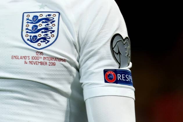14th November 2019; Wembley Stadium, London, England; European Championships 2020 Qualifier, England versus Montenegro; Ben Chilwell of England shirt with the 1000 game at Wembley stitched on - Editorial Use  ActionPlus12187941 ShaunxBrooks