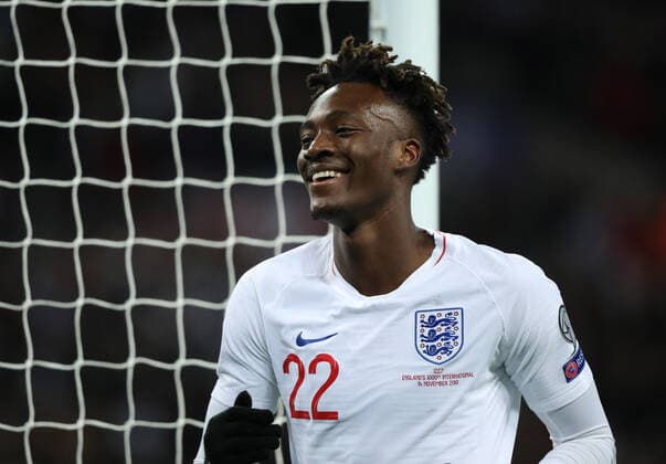 Tammy Abraham (E) Today s game between England and Montenegro is England s 1000th senior men s international match, Länderspiel, Nationalmannschaft and it is England v Montenegro EUFA EURO Qualifier, EM, Europameisterschaft at Wembley Stadium, London, on November 14, 2019. **Editorial use only, license required for commercial use. No use in betting, games or a single club league player publications** 