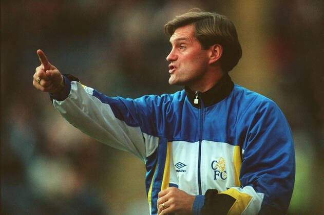 Glenn Hoddle Urges His Team Forward Blackburn V Chelsea 28 October 1995  Copyright: MaryxEvansxAllstarxStewartxKendall 12108932 editorial use only