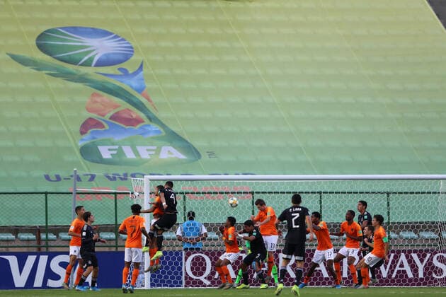 FuÃŸball, U17-WM, Niederlande - Mexiko 14th November 2019; Bezerrao Stadium, Brasilia, Distrito Federal, Brazil; FIFA U-17 World Cup Brazil 2019, Mexico versus Netherlands; Players of Mexico and Netherlands  ActionPlus12188030 HeulerxAndrey