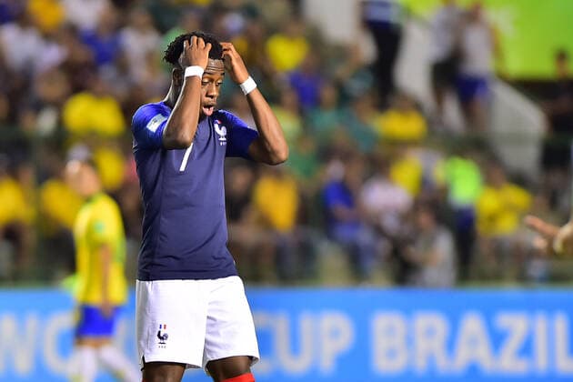 FuÃŸball, U17 WM, Brasilien - Frankreich 14th November 2019; Bezerrao Stadium, Brasilia, Distrito Federal, Brazil; FIFA U-17 World Cup Semi Final 2019, France versus Brazil; Arnaud Kalimuendo-Muinga of France - Editorial Use  ActionPlus12188096 AdrianxMacias
