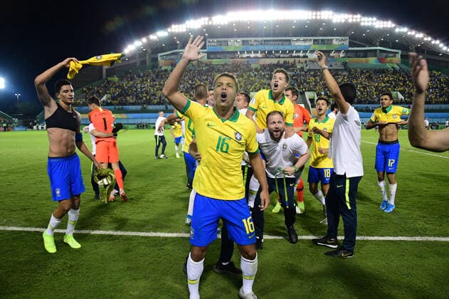 FuÃŸball, U17 WM, Brasilien - Frankreich 14th November 2019; Bezerrao Stadium, Brasilia, Distrito Federal, Brazil; FIFA U-17 World Cup Semi Final 2019, France versus Brazil; Sandry of Brazil celebrates victory after the match - Editorial Use  ActionPlus12188108 AdrianxMacias