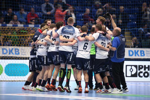 Siegesjubel bei SG Flensburg-Handewitt GER, Handball, 1. Bundesliga, TBV Lemgo Lippe gegen SG Flensburg-Handewitt, 14.11.2019 Lemgo Copyright: xStrohdiekx Eibner-Pressefotox EP_jsk