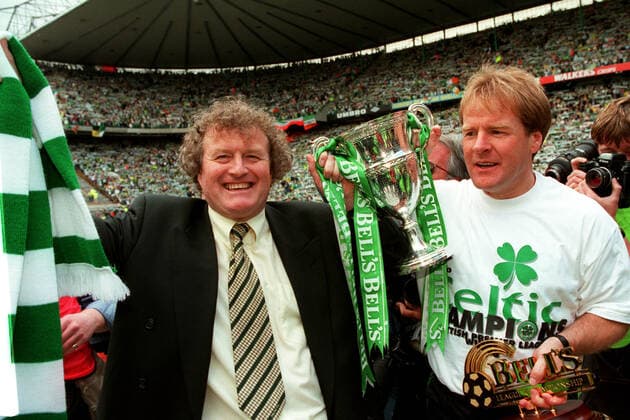 Wim Jansen & Murdoe Macleod Glasgow Celtic FC 11 May 1998  Copyright: MaryxEvansxAllstarxDavidxGadd 12126349 editorial use only
