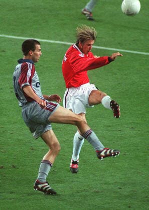 David Beckham & Markus Babbel Manchester United, ManU Bayern Munich 26 May 1999  Copyright: MaryxEvansxAllstarxDavidxDavies 12139051 editorial use only
