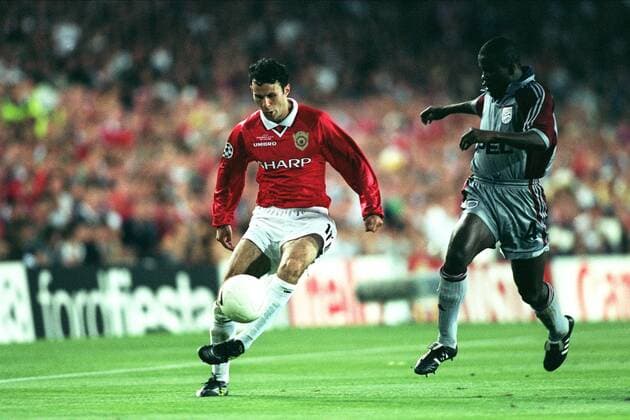 Ryan Giggs & Samuel Kuffour Manchester United, ManU Bayern Munich 26 May 1999  Copyright: MaryxEvansxAllstarxRichardxSellers 12139078 editorial use only