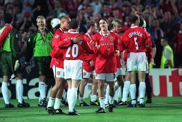 Jonathan Greening & Solskjaer Bayern Munich V Manchester United, ManU 26 May 1999  Copyright: MaryxEvansxAllstarxRichardxSellers 12139184 editorial use only