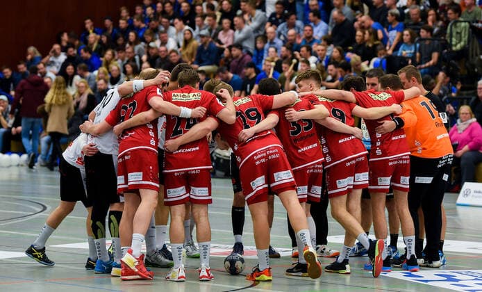 15.11.2019, xpsx, Handball 3.Liga, HSG Hanau - HSG Rodgau Nieder-Roden v.l. Hanau Hessen Deutschland (DEU)