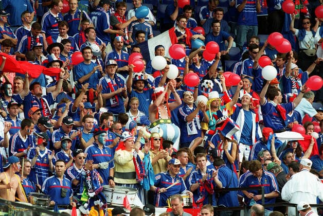 Fußball, EM Finale 2000 in Rotterdam, Frankreich - Italien 2-1 n.V. France Fans France V Italy France V Italy Euro 2000 Final  Copyright: AllstarxPicturexLibrary 12178240 editorial use only