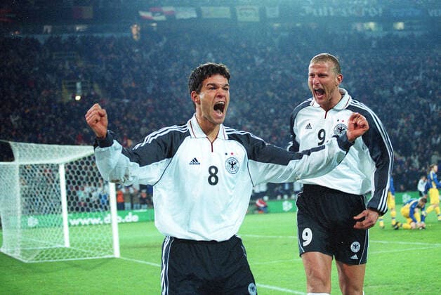 Michael Ballack & Janker Germany V Ukraine Germany V Ukraine Dortmund, Westfalenstadion, Dortmund 14 November 2001  Copyright: MaryxEvansxAllstarxMichaelxMayhew 12190891 editorial use only