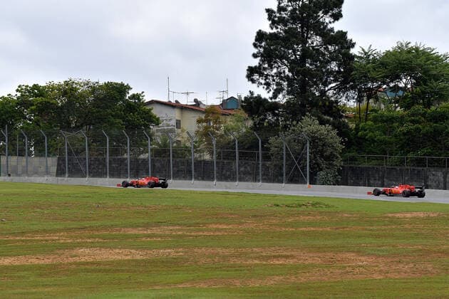 FORMULA 1 HEINEKEN GRANDE PRÃäMIO DO BRASIL 2019 16.11.2019, Autodromo Jose Carlos Pace, Interlagos, FORMULA 1 HEINEKEN GRANDE PRÃäMIO DO BRASIL 2019 , im Bild Sebastian Vettel (GER 5), Scuderia Ferrari Mission Winnow, Charles Leclerc (MCO 16), Scuderia Ferrari Mission Winnow