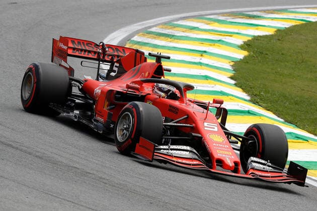 FORMULA 1 HEINEKEN GRANDE PRÃäMIO DO BRASIL 2019 16.11.2019, Autodromo Jose Carlos Pace, Interlagos, FORMULA 1 HEINEKEN GRANDE PRÃäMIO DO BRASIL 2019 , im Bild Sebastian Vettel (GER 5), Scuderia Ferrari Mission Winnow