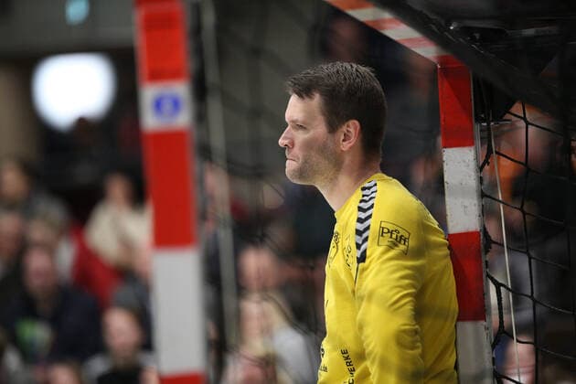 Dennis Klockmann (VfL Luebeck-Schwartau 32) GER, Handball, 2. Bundesliga, TuS N-Luebbecke gegen VfL Luebeck-Schwartau, 16.11.2019 Luebbecke Copyright: xEibner-Pressefotox xJanxStrohdiekx EP_JSK
