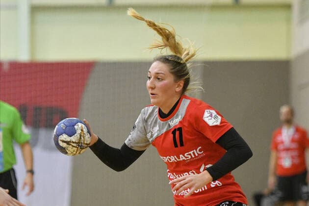 Carmen Siller (TG Nuertingen), BSV Sachsen Zwickau vs. TG Nuertingen, 2. Handball-Bundesliga, Frauen, 16.11.2019, BSV Sachsen Zwickau vs. TG Nuertingen, 2. Handball-Bundesliga, Frauen, 16.11.2019 Zwickau Copyright: xBertxHarzer xEibner-xPressefotox