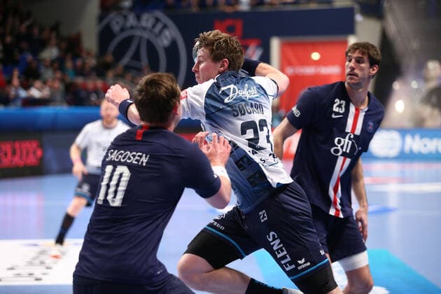 Goeran Johannessen (SG Flensburg-Handewitt) HANDBALL : Paris Saint-Germain HB vs SG Flensburg-Handewitt - VELUX EHF Champions League - 8eme journee - 17 11 2019 KevinDomas Panoramic 