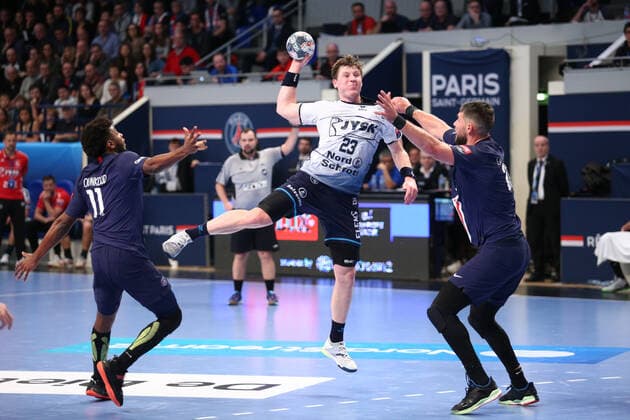 Goeran Johannessen (SG Flensburg-Handewitt) HANDBALL : Paris Saint-Germain HB vs SG Flensburg-Handewitt - VELUX EHF Champions League - 8eme journee - 17 11 2019 KevinDomas Panoramic 