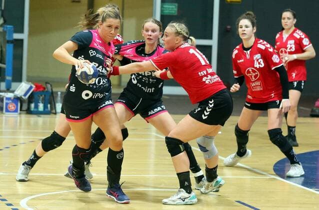 Handball TSV Bayer, Elfen Rot 5 Delaila Amega (5) TSV Bayer 04 Leverkusen - TusSies Metzingen Leverkusen Copyright: xMiseriusx Eibner-Pressefotox EP_mis