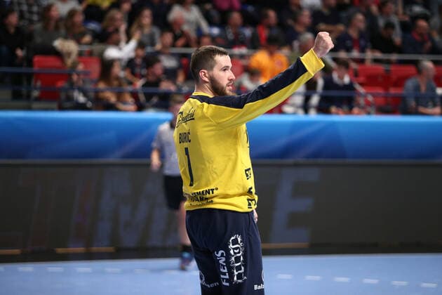 Benjamin Buric (SG Flensburg-Handewitt) HANDBALL : Paris Saint-Germain HB vs SG Flensburg-Handewitt - VELUX EHF Champions League - 8eme journee - 17 11 2019 KevinDomas Panoramic 