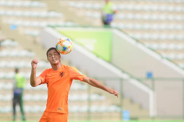 Fußball, U17 WM, Niederlande - Frankreich Sub 17 Holanda e França BRASÍLIA, DF - 17.11.2019: SUB 17 HOLANDA E FRANÇA - Devyne Rensch during Under 17 Netherlands and France. Match valid for the 3rd place match in the FIFA U17, U 17 World Cup. Bezerrão Stadium. Brasilia DF. (Photo: Reinaldo Reginato Fotoarena) x1833245x  ReinaldoxReginato