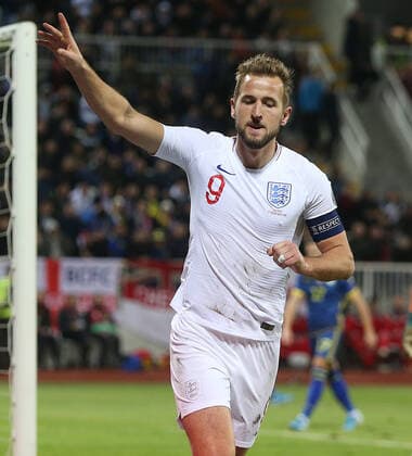 Kosovo v England UEFA EURO, EM, Europameisterschaft,Fussball 2020 Qualifiers Harry Kane of England celebrates scoring his sides 2nd goal during the UEFA Euro 2020 Qualifiers match at Fadil Vokrri Stadium, Prishtina Content Not Available For UK Newspapers Copyright: xPaulxChestertonx FIL-13875-0039