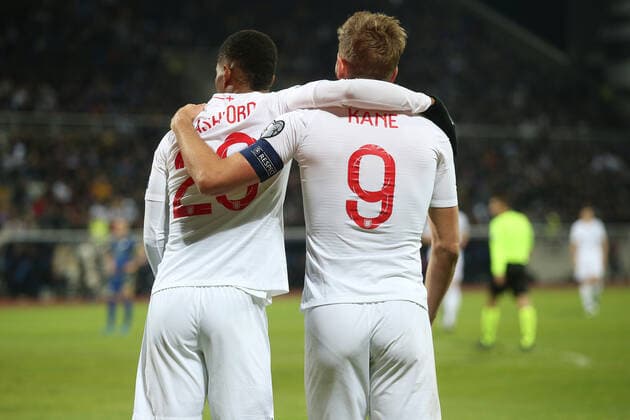 Kosovo v England UEFA EURO, EM, Europameisterschaft,Fussball 2020 Qualifiers Harry Kane of England celebrates scoring his sides 2nd goal during the UEFA Euro 2020 Qualifiers match at Fadil Vokrri Stadium, Prishtina Content Not Available For UK Newspapers Copyright: xPaulxChestertonx FIL-13875-0046