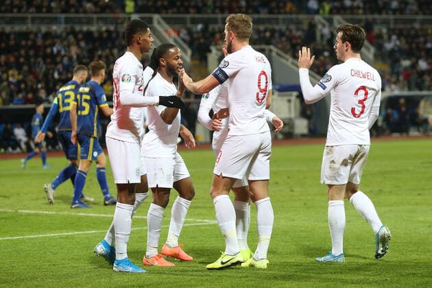 Kosovo v England UEFA EURO, EM, Europameisterschaft,Fussball 2020 Qualifiers Harry Kane of England celebrates scoring his sides 2nd goal during the UEFA Euro 2020 Qualifiers match at Fadil Vokrri Stadium, Prishtina Content Not Available For UK Newspapers Copyright: xPaulxChestertonx FIL-13875-0047