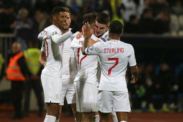 Kosovo v England UEFA EURO, EM, Europameisterschaft,Fussball 2020 Qualifiers Mason Mount of England celebrates scoring his sides 4th goal during the UEFA Euro 2020 Qualifiers match at Fadil Vokrri Stadium, Prishtina Content Not Available For UK Newspapers Copyright: xPaulxChestertonx FIL-13875-0062