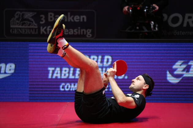 Bilder des Jahres 2019, Sport 11 November Sport Themen der Woche KW46 November 17, 2019, Linz, Austria: Timo BOLL for Germany looses the last point and the game in a gruelling Men s Singles semifinal game to Zhendong FAN for China at the Tips Arena in Linz, Austria ITTF World Tour 2019, Austrian Open - ZUMAc179 20191117_zep_c179_032 Copyright: xMickaelxChavetx