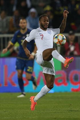 Kosovo v England UEFA EURO, EM, Europameisterschaft,Fussball 2020 Qualifiers Raheem Sterling of England in action during the UEFA Euro 2020 Qualifiers match at Fadil Vokrri Stadium, Prishtina Content Not Available For UK Newspapers Copyright: xPaulxChestertonx FIL-13875-0219