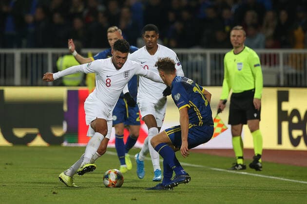 Kosovo v England UEFA EURO, EM, Europameisterschaft,Fussball 2020 Qualifiers Alex Oxlade-Chamberlain of England in action during the UEFA Euro 2020 Qualifiers match at Fadil Vokrri Stadium, Prishtina Content Not Available For UK Newspapers Copyright: xPaulxChestertonx FIL-13875-0236