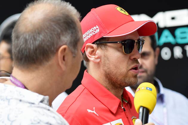 VETTEL Sebastian F1 Team Scuderia Ferrari mit EBEL Kai RTL F1 GP Brazil 2019 am 17. 11. 2019 Sao Paulo