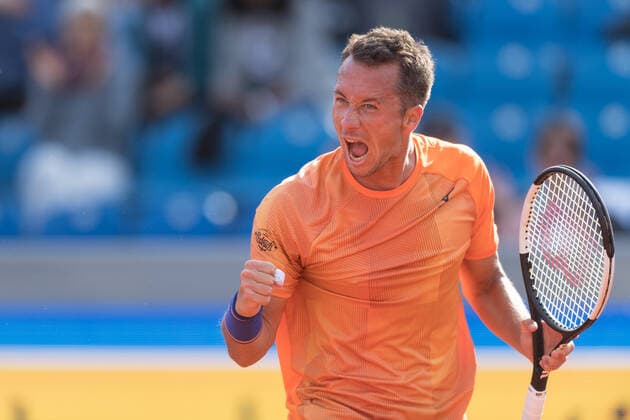 Tennis, BMW Open, Tag 6 Im Bild Philipp KOHLSCHREIBER (GER) bejubelt den Sieg. München MTTC Iphitos Bayern Deutschland Copyright: Passion2Press MarkusxFischerx