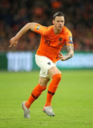 19.11.2019, Fussball, Länderspiel, EM Qualifikation, Gruppe C, 10. Spieltag, Niederlande - Estland, in der Johan Cruijff ArenA Amsterdam. Wout Weghorst (Niederlande) *** 19 11 2019, football, international, European Championship qualification, Group C, 10 matchday, Netherlands Estonia, in the Johan Cruijff ArenA Amsterdam Wout Weghorst Netherlands