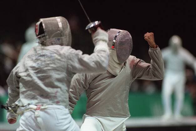 Olympic Fencing. Atlanta 1996. 01 August 1996  Copyright: MaryxEvansxAllstarxPaulxMcFegan 12415968