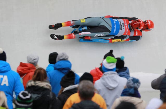 Bilder des Jahres 2019, Sport 11 November LUGE - FIL WC Innsbruck Igls 2019 INNSBRUCK,AUSTRIA,23.NOV.19 - LUGE - FIL World Cup Igls, artificial track, doubles, men. Image shows Toni Eggert and Sascha Benecken (GER). GEPAxpictures xAndreasxPranter
