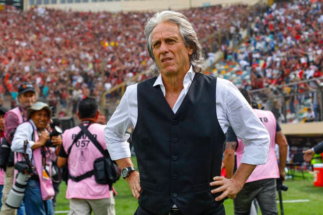 Jorge Jesus during the 2019 Copa Libertadores Final between Flamengo of Brazil and River Plate of Argentina at Estadio Monumental U in Lima, Peru on 23 Nov 2019. 