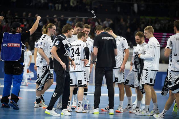 Auszeit beim THW beim, Handball-Bundesliga, Liqui-Moly-HBL, Männer, 14. Spieltag, THW Kiel vs SC DHfK Leipzig, 24.11.19 Kiel Sparkassen Arena Schleswig-Holstein Germany