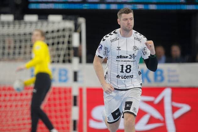 1.Handball Bundesliga THW Kiel - SC DHfK Leipzig, Kiel, 24.11.2019 Torjubel Jubel . Torschütze Torschuetze Niclas Ekberg ( Kiel, 18 )jubelt ueber sein Tor. Copyright: xBEAUTIFULxSPORTS DRPx