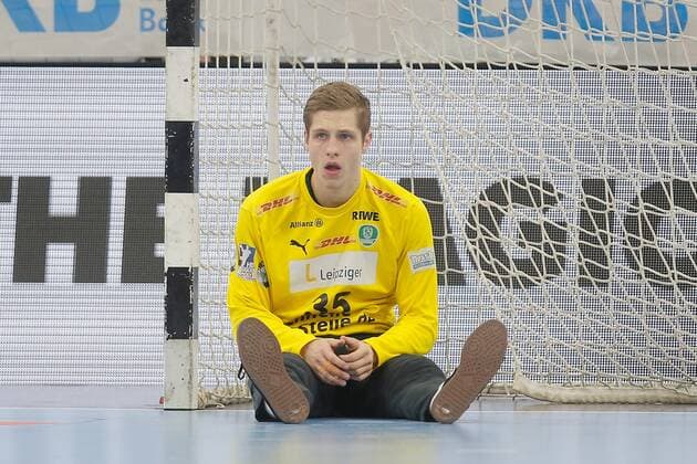 1.Handball Bundesliga THW Kiel - SC DHfK Leipzig, Kiel, 24.11.2019 Torwart Joel Birlehm ( Leipzig, 35 ) enttäuscht enttaeuscht , niedergeschlagen, unzufrieden . Copyright: xBEAUTIFULxSPORTS DRPx