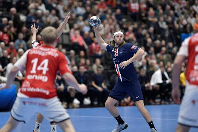 PSG s Mikkel Hansen. CL herrehaandbold: Aalborg Handbold - Paris Saint-Germain i Jutlander Bank Arena i Aalborg soendag den 24. november 2019. , Aalborg Denmark Copyright: RenexSchützex cop106 spdk20191124-170029-L