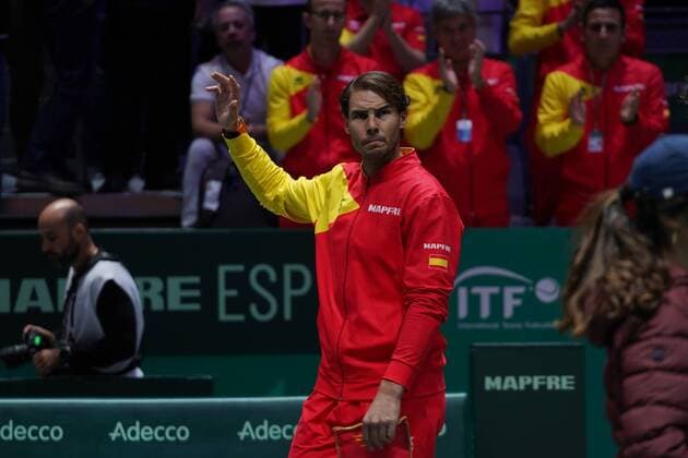 Rafael Nadal of Spain celebrates final match between Spain and Canada of Davis Cup by Rakuten Madrid Finals 2019 at Caja Magica on November 24, 2019 in Madrid, Spain Cordon Press