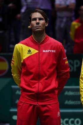 Rafael Nadal of Spain celebrates final match between Spain and Canada of Davis Cup by Rakuten Madrid Finals 2019 at Caja Magica on November 24, 2019 in Madrid, Spain Cordon Press