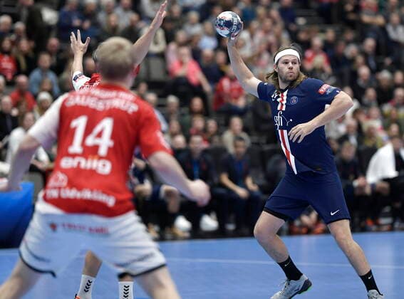 PSG s Mikkel Hansen. CL herrehaandbold: Aalborg Handbold - Paris Saint-Germain i Jutlander Bank Arena i Aalborg soendag den 24. november 2019. , Aalborg Denmark Copyright: RenexSchützex cop106 spdk20191124-171549-L