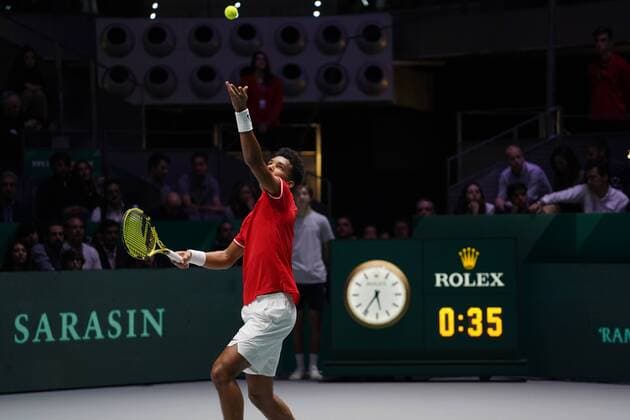Roberto Bautista of Spain in action during the Final match between Spain and Canada of Davis Cup by Rakuten Madrid Finals 2019 at Caja Magica on November 24, 2019 in Madrid, Spain. Cordon Press