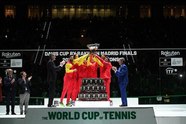 Tennis - Davis Cup Finale 2019 - Victoire del espagne - Rafael Nadal TENNIS : Davis Cup Finale - Spain - 24 11 2019 ChrysleneCaillaud Panoramic 