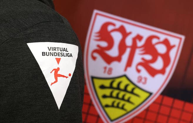 Stuttgart , eSports , Virtual Bundesliga , VfB Stuttgart , VBL Logo mit VfB Wappen