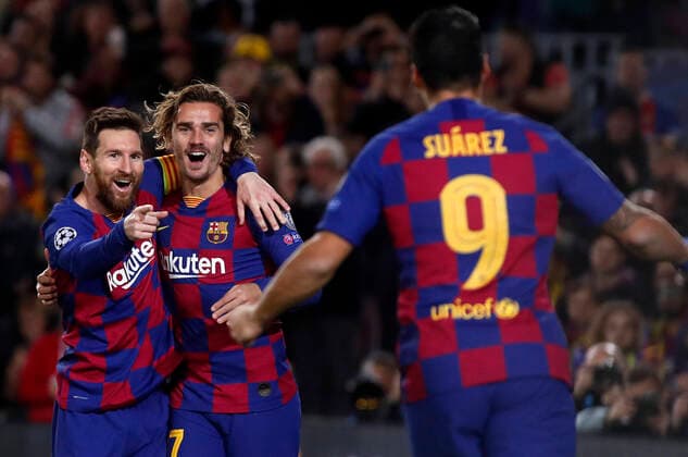 Bilder des Jahres 2019, Sport 11 November Sport Bilder des Tages Partido de grupos de la Champions League disputado entre el Barcelona y el Borussia Dortmund. En la imagen, Messi celebra su gol. Champions League group stage match played between Barcelona and Borussia Dortmund. In this picture, Messi celebrates his goal. 